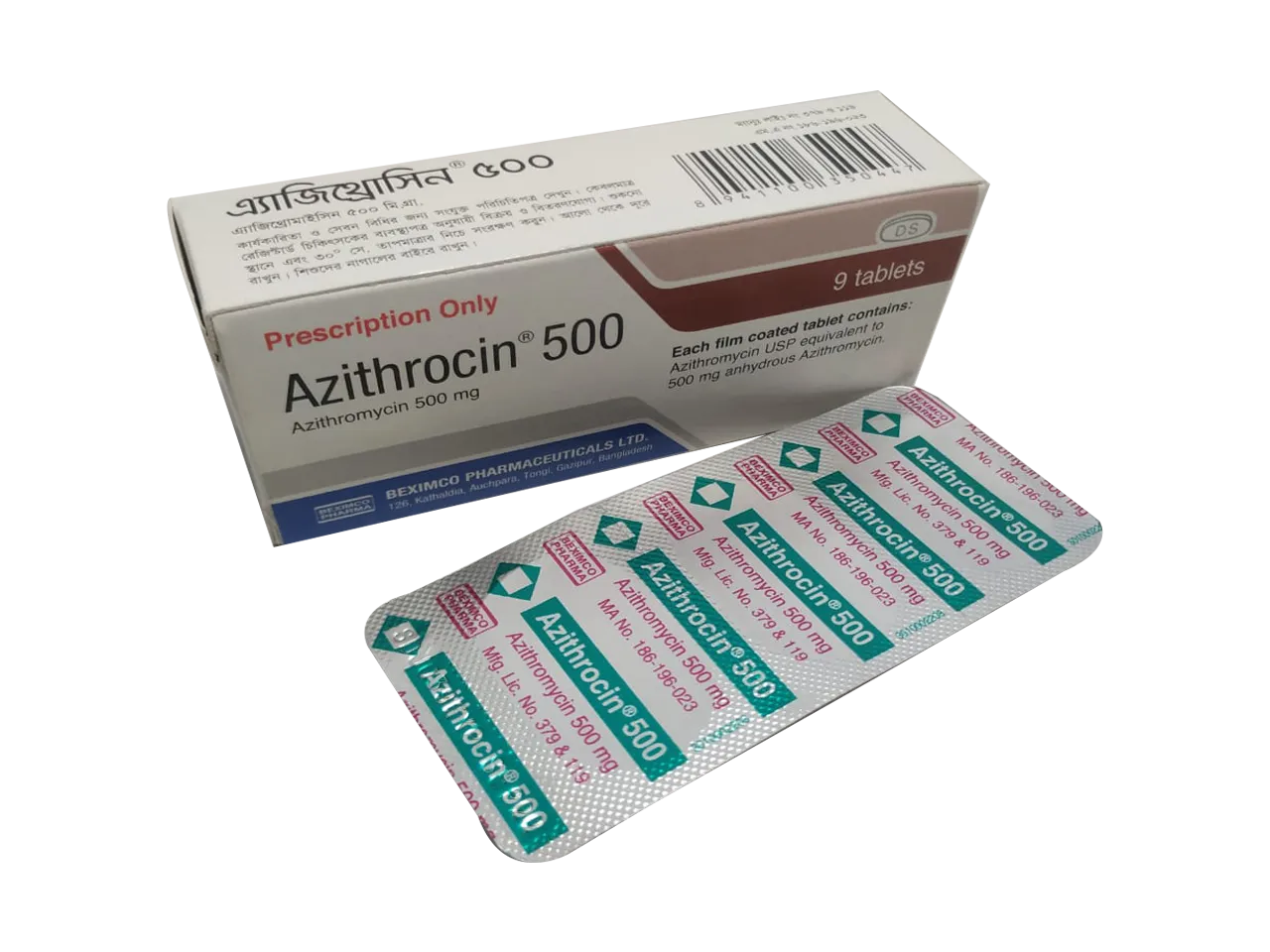 Azithrocin 500mg Tablet